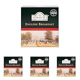 Ahmad Tea English Breakfast Teebeutel mit Band/Tagged, Schwarzer Tee, 200 gramm (Packung mit 4)