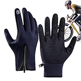 Xiixuuj Wasserdichte Laufhandschuhe, Touchscreen-warme Handschuhe – rutschfeste Motorradhandschuhe, für Winter, Radfahren, Motorrad, Wandern, Camping, Alltag, Outdoor, Pendeln, Fahren