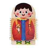 baabeash Aktivitätsbrett für Kinder, Lernspielzeug für wesentliche Fähigkeiten, Lernen von Reißverschlüssen und Schnallen, Holzspielzeug für Zuhause, Schule, Reisen, Kindergarten