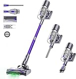 EUARY 50KPa Akku Staubsauger Kabellos 550W Handstaubsauger Kabellos Akkustaubsauger mit Wischfunktion Wischsauger Kabellos mit 2 Akkus Stabstaubsauger & Elektrische Kehrbesen Cordless Vacuum