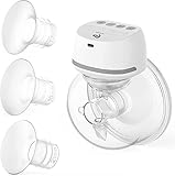 Bellababy Tragbare Milchpumpe, freihändig, geräuscharm und schmerzfrei, Touchscreen, 4 Modi, 9 Saugstufen, weniger Teile zu reinigen. (Pink, Einzelteil 24 mm)