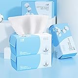 400 Stück Trockentücher Aus Reiner Baumwolle, Geeignet Für Empfindliche Haut, Babytücher, Abschminktücher, Einweg-gesichtstücher, Familienreisen Outdoor-hautpflege Trockene Pflegetücher, 4er-Pack