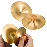 VixxNoxx 9cm Bauchtanz Finger Cymbals - Professionelle Mini Brass Fingerbecken für Bauchtanz, Yoga, und Performances