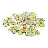 BEBEMOKO 50 Stück Avocado Aufkleber Selbstklebend Wasserfest Vielseitig Verwendbar für Laptop Koffer Scrapbook Wasserflasche Leichte DIY Sticker für Notebooks und Handyhüllen