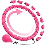Abnehmbarer intelligenter Hula-Hop-Reifen, Fitness-Hula-Hop-Reifen, Damen-Bauch-Schlankheits-Taillenhula-Hop-Reifen, pink