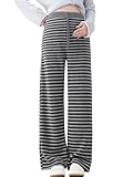 Choomomo Damen Umstandshose Schwangerschaft Lässig Lose Gerade Hosen mit Weitem Bein Schwangerschafts Jogginghose Yogahose Grau S