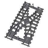 City Schienen Eisenbahn Schienen Set 2 Stück Spielzeug Eisenbahn Schienen City Zug Schienen Zubehör Schienen Zubehör Klemmbausteine für Mädchen Und Jungen Geschenk
