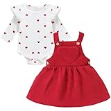 Asmea Baby Kleidung Mädchen Neugeborene Kleidung Rüschen Baby Strampler Baby Strapse Rock Bekleidungssets für Baby-Mädchen Baby Geschenk Mädchen Babykleidung Mädchen 6-9 Monate