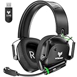 WESEARY WG4 Gaming Headset Wireless, 2,4G Wireless Gaming Headset mit Mikrofon für PS5, PS4, PC, Switch, Mac, Faltbarer Surround Sound Bluetooth Kopfhörer, Über 45 Stunden Akkulaufzeit