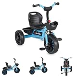 Byox Dreirad Hunter Eva-Reifen, Verstellbarer Sitz, Korb, ergonomische Griffe, Farbe:blau