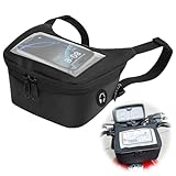 MIUUIPI Motorrad Satteltaschen Seitentasche Aufbewahrungstasche Werkzeugtasche Oxford Wasserdicht Handytasche Handy Navigation Motorrad Tasche mit Größerem Fenster Touchscreen Handytasche