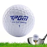 Golf-Trainingsball – Trainingsball mit zwei Schichten, die helfen, kompakter Golfball | stoßfeste Struktur für präzise Innenaufnahmen zu Hause für