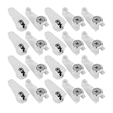 Gadpiparty 20 Stück Regalhalterungen für Schwebende Regale Kleiderschrank und Küchenschrankhalterungen aus Kunststoff Höhenverstellbare Klammern für Vielseitige Wandmontage