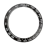 GBSONGJIN Watch Bezel Insert, Uhr Lünette 38.5mm Keramikuhr Bezel Uhr Gesicht Innendurchmesser 30,5 mm Dicke 3mm Geeignet für Man-Watch Ersatzzubehör(Black White)