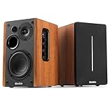 Audizio KS01B Regal Lautsprecher Set | Aktiv 120W HiFi Boxen mit Bluetooth und DSP | Aktive Stereo Lautsprecher für Heimkino & Musik | Tieftöner & Hochtöner | Kompakt & Kraftvoll in Holz Optik