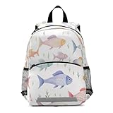 Kinder-Rucksack, bunte Fische, Kindergarten, Schultasche für Kleinkinder, Mädchen, Jungen