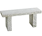 Dehner Gartenbank, 2-Sitzer, ca. 100 x 30 x 44 cm, Granit, grau