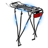 KEMIMOTO Universal Fahrrad Gepäckträger, Fahrradgepäckträger aus Aluminiumlegierung, Mountainbike Gepäckträger mit Reflektor,Schnellverschluss und Montage