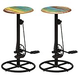 HOMEELIKE Barhocker 2 STK. Altholz Massiv