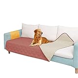 SUNNYTEX Wasserdichter Hundebettbezug, Hundematte, Haustierdecke für Couch, Sofa, Bett, Matte, Anti-Rutsch-Möbelwinkel, 7,8 cm, Rosa