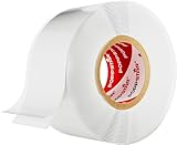 POPPSTAR selbstverschweißendes Silikonband zur Reparatur, Isolierung & Abdichtung (Strom, Wasser, Luft) Isolierband 3m lang, 25mm breit, weiß