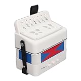 Lern-Knopfakkordeon für Kinder, 7-Tasten-Steuerung, Leicht zu Erlernen und zu Spielen, Design für die Musikalische Entwicklung, Geeignet für Kinder ab 3 Jahren, ABS-Material