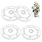 Drehteller Tisch, 4 Stück Drehscheibe 15cm Universal Transparent Drehplatte 360 Grad Drehteller Tablett mit Stahlkugellagern Mehrzweck Tischdrehteller für TV Laptops Monitor Handwerk Pflanzen