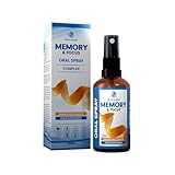 NutraVal® Memory & Focus Spray – Natürliches Nahrungsergänzungsmittel mit MCT-Kokosöl, Schisandra, Hagebutte, Bacopa, Hericium & Ginkgo Biloba zur Unterstützung von Gedächtnis & Konzentration