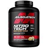 Whey Protein Pulver, MuscleTech Nitro-Tech Whey Gold Protein Isolate & Peptides, Eiweißpulver für den Muskelaufbau, Proteinpulver für Männer und Frauen, Vanille, 2.27 kg