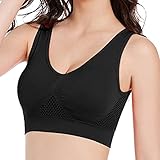 Sport-BH, Laufen, Fitness, Sport-BH, hohler BH, Workout, Fitnessstudio, Yoga, Lauf-BHs für Damen, Schwarz , 3XL
