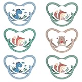 NIP Spar-Set NaturLatex Schnuller Butterfly mit Ring Größe 3 (18-32 Mo.) Latex 6er Pack Boys Latex FSC 100%, made in Germany, BPA frei