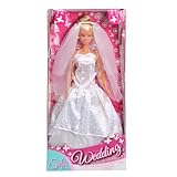 Simba 105733414 - Steffi Love Wedding Derma, 2-fach sortiert, es wird nur ein Artikel geliefert, Spielpuppe im wunderschönen Hochzeitskleid, 29cm, ab 3 Jahre, Weiß
