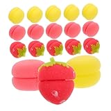 DECORNIJIA 24 Stück Teiliges Erdbeerförmige Haarschwämme Weiche DIY Haarwickler für und Volumen Wiederverwendbare Lockenwickler zum Schlafen Praktische Styling Tools für Damen und Mädchen