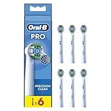 Oral-B Pro Precision Clean Ersatzteile für elektrische Zahnbürste, 6 Stück, Weiß - Original