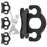 3 Stück Widerstandsband-Wandanker,Fitness-Tau-Halterung,Sling Trainer Decken-Haken aus Stahl für bis zu 2000 lbs,Fitnessstudio Workout Ausrüstung Zubehör für Krafttraining,Yoga,Schaukeln (Schwarz)
