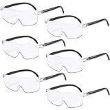 Vimmvid 6 Stück Lupenbrille für Brillanträger, Lupenbrille 30x Vergrößerung, Vergrößerungsbrille Magnifying Glasses Set Lupenbrille Leselupe Randloses Geeignet für Arbeiten Im Nahbereich