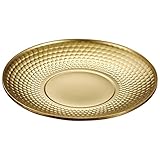 IMIKEYA Hammer Obst teller achatscheiben snack tablett Steak Tablett Parteien Kindertabletts zum Besteck traditionelle Hammerplatte Dessertteller aus Metall Rostfreier Stahl Golden