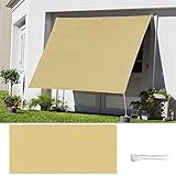 Gartensegel, 9 x 9 m, wasserdichte Pergola-Abdeckung mit UV-Schutz-Befestigung, für Outdoor, Terrasse, Party, Hof, Rasen, Beige