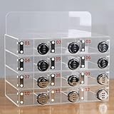 Acryl Handy Spind mit Schlüssel & Passwortschloss - Wandmontage Aufbewahrung für Büro, Schule, Klassenzimmer, Fabrik - (Größe:12)