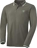 Chiemsee Herren Poloshirt Langarm, 100% Baumwolle, bequemes Polo mit lässigem Kragen, leichtes Langarmshirt, atmungsaktiv & luftdurchlässig, Olivgrün, Gr. L