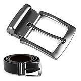 Herren Gürtelschnalle Edelstahl Geeignet für 3,7 cm, Gürtelschnallen für Herren, Single Prong Rechteckige Pin Schnalle für Männer Gürtel, Nickelfreies Design, Universalgröße, Stilvoll und langlebig