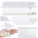 Fullhawl 202 Stück 100 Sets Hochzeit italienische Mandel Gastgeschenke für Gäste enthalten fünf Wünsche traditionelle Anhänger Organzabeutel Band italienische griechische Hochzeit Tradition Geschenke