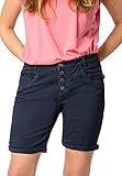 Urban Surface Damen Stoff Bermuda Shorts aus Stretch-Twill Dark-Blue M