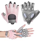 Handschuhe Fitness Damen, Sport Handschuhe Gym Frauen, Fitnesshandschuhe Kraftsport, Trainingshandschuhe Rutschfester Silikon, Gym Handschuhe, Sport Handschuhe für Frauen, Training, Rudern, Radsport