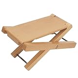 Guitar Foot Stool Ruhe, Holz Eleganter Stil 3 Verstellbare Höhe Non -Slip -Fuß -Hocker Faltbare Fußstütze für Gitarrentraining (Buche)