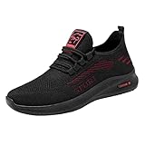Laufschuhe für Herren – Mesh-Sneaker, Herren-Sneaker, Laufschuhe, Wanderschuhe, Tennisschuh, Schnürschuhe, Sport, Fitnessstudio, Freizeit-Sneaker, leicht, rutschfest, Walking-Sneaker, a, 38 2/3 EU