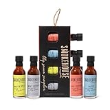 Smokehouse by Thoughfully Gourmet BBQ Saucen Probier-Set - Geschenkbox mit 4 veganen Barbecue Grill-Saucen - 4 x 45 ml