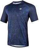 ROTTO Herren Mountainbike Trikot Kurzarm Radtrikot für MTB BMX Downhill Kurze Ärmel Schnell Dry, Cyberpunk-Stil