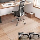 Artwelt Bodenschutzmatte Bürostuhl Transparent 1.5mm Schreibtischstuhl Unterlage Bodenmatte Bürostuhlunterlage Stuhlunterlage Stuhlmatte (100cm X 80cm)