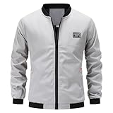 Jacke Herren Herbst, Übergangsjacke Herren Elegant, Softshelljacke Mit Reißverschlusstaschen Herrenjacke Winddichte Regular Fit Fliegerjacke Ultraleichte Sportjacke Lässige Outdoorjacke